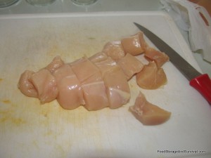 Chopped chicken