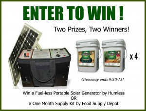 Humless Generator and Food Storage Supply Giveaway!