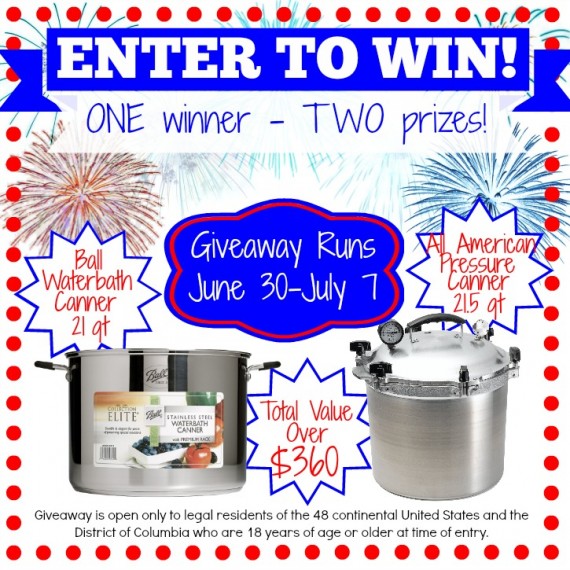 All American and Stainless Water Bath Canner Giveaway!