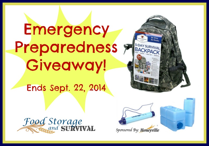 Emergency Preparedness Giveaway PLUS Honeyville Coupon Code!