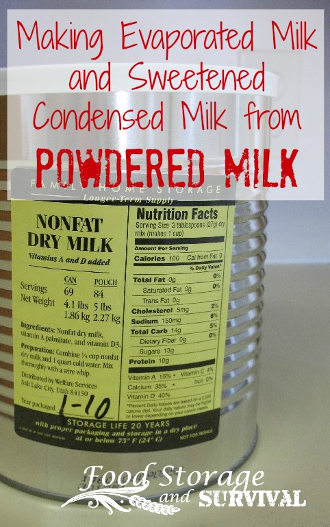 Making Evaporated Milk and Sweetened Condensed Milk from Powdered Milk