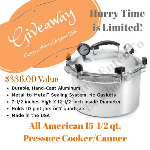 All American Pressure Canner Giveaway!