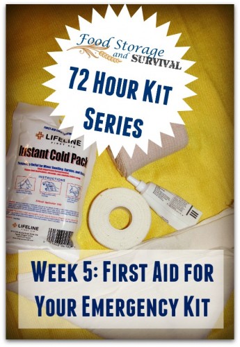 Build your 72 hour emergency kit one week at a time! This week's focus is first aid and medical supplies for your kit!