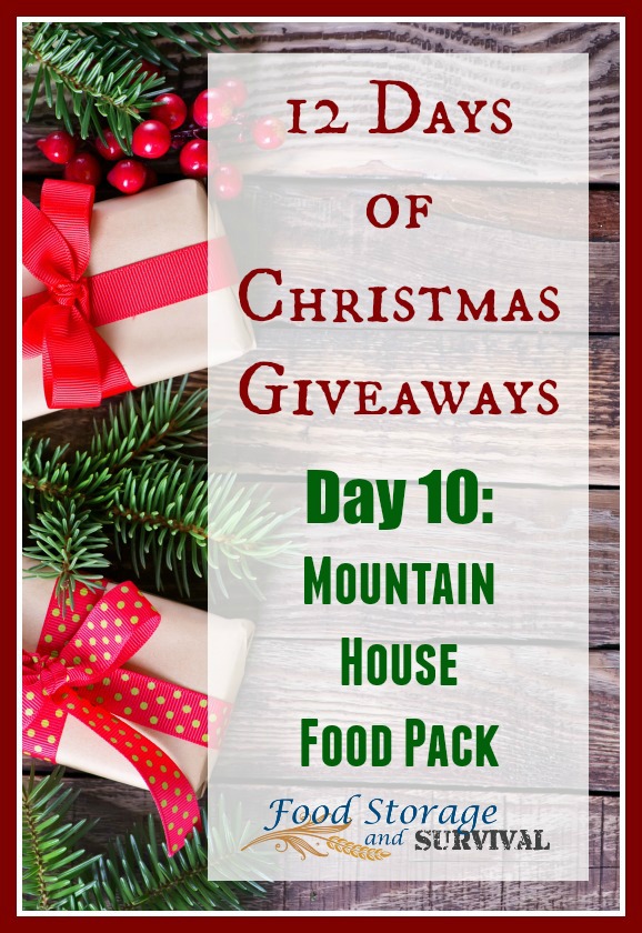 12 Days of Christmas Giveaways–Day 10: Mountain House 5 Day Food Supply + Cheesecake Bites