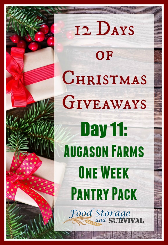 12 Days of Christmas Giveaways–Day 11: Augason Farms 1 Week Pantry Pack